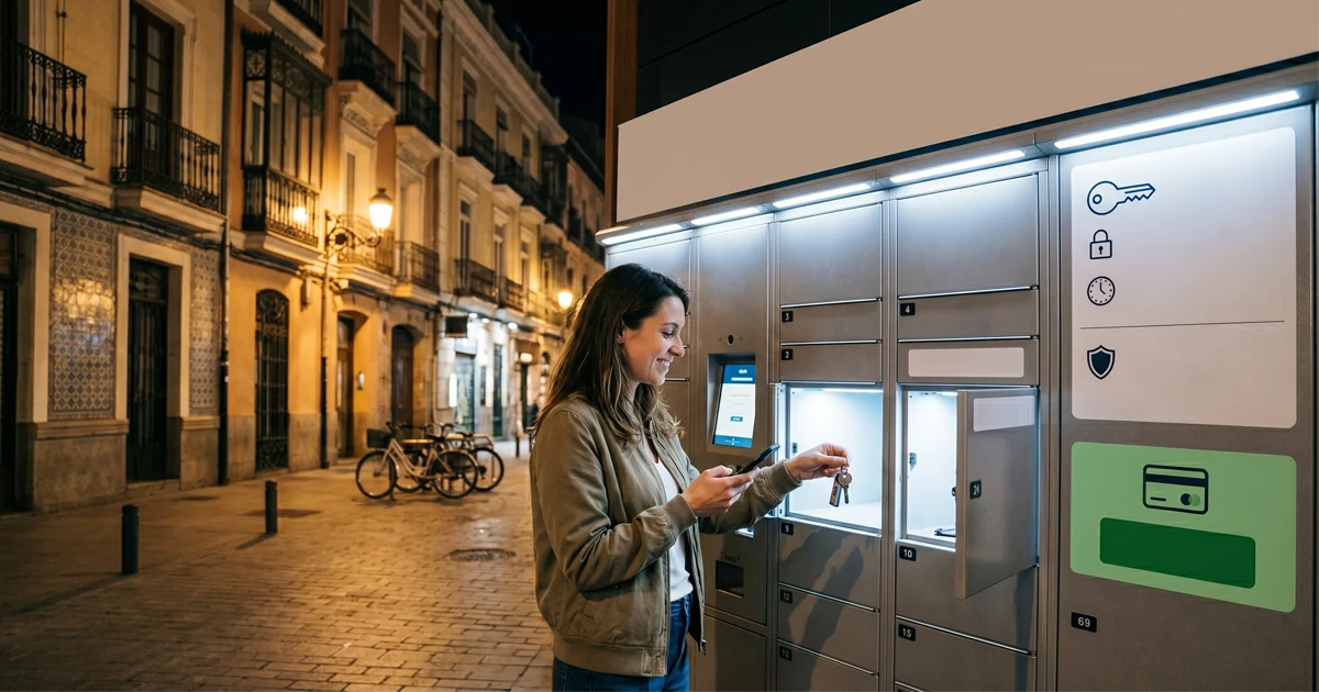 depot-recuperation-cles-24h-espagne Service de dépôt et récupération de clés 24h/24 en Espagne grâce à une consigne sécurisée, permettant aux propriétaires et voyageurs d’accéder facilement à leur logement à tout moment.